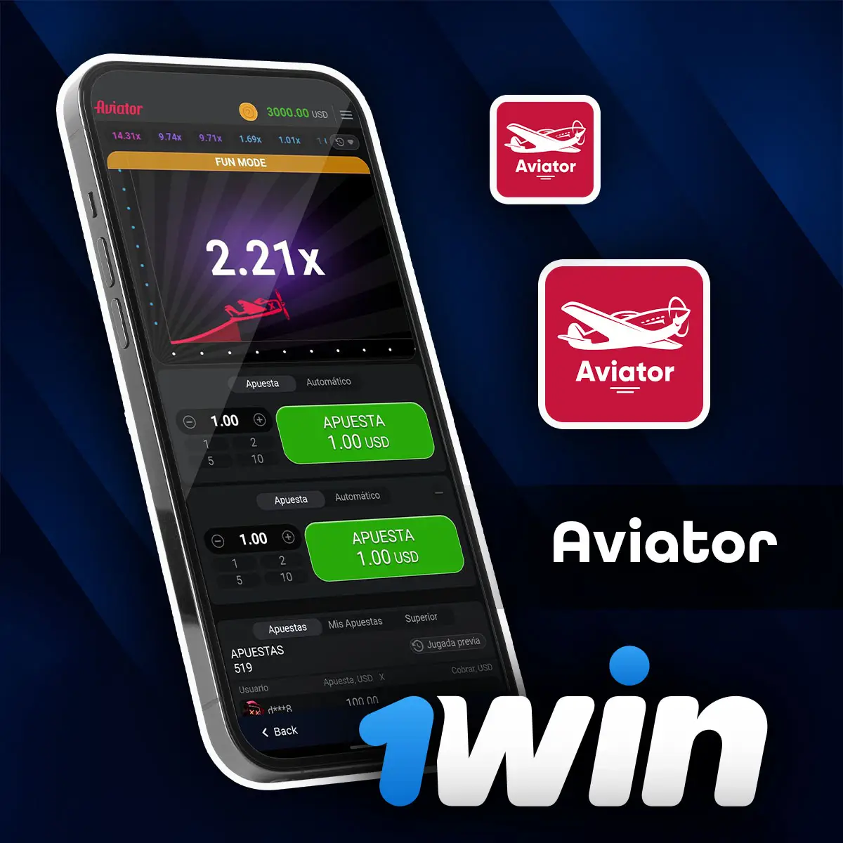 Jugar Aviator Casino en línea en 1win aplicación móvil