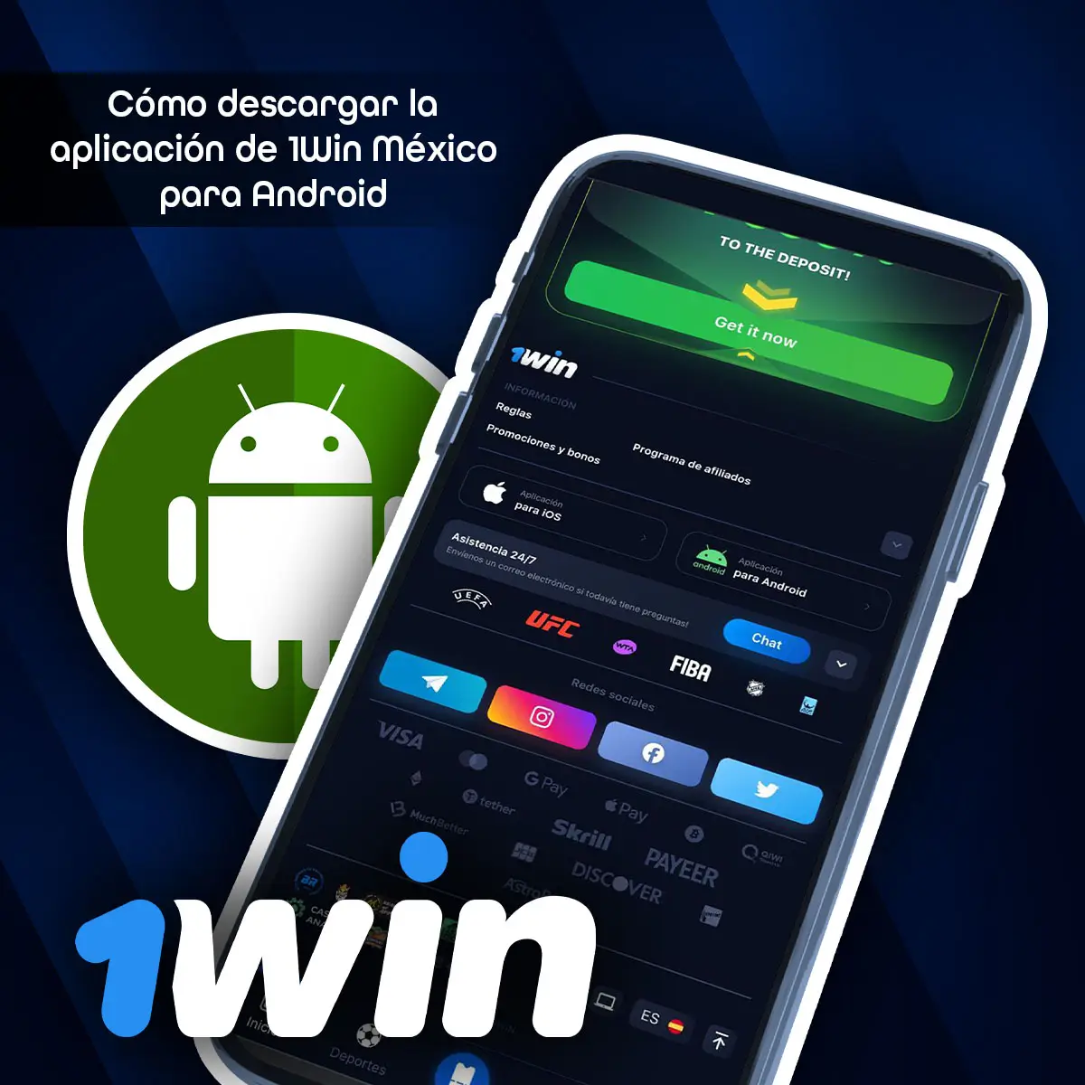 1Win app móvil para Android