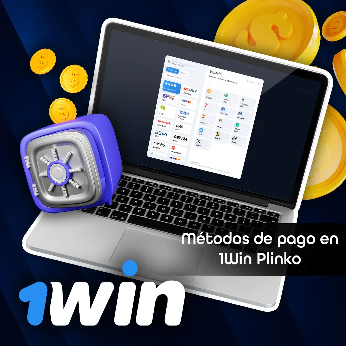 Cómo depositar dinero en tu cuenta 1Win para empezar a jugar a Plinko en México