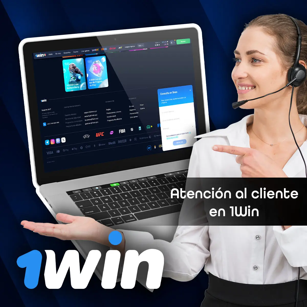 El servicio de asistencia de 1Win México está disponible las 24 horas del día y responde rápidamente a todas las preguntas