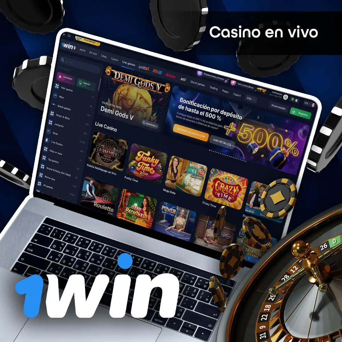 Reseña de los juegos de casino en vivo en 1Win México